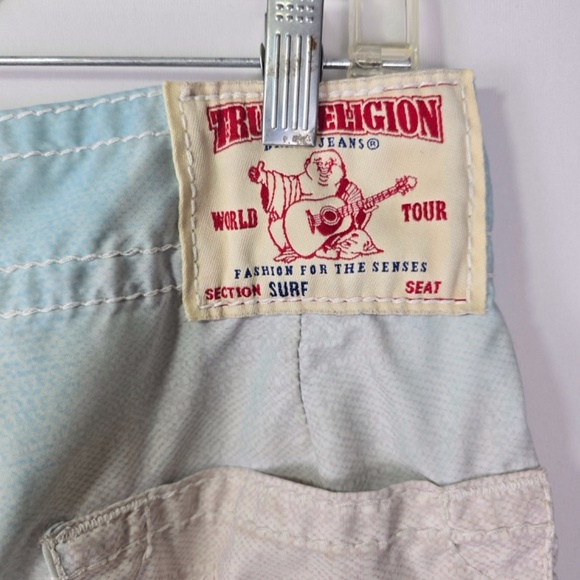 TRUE RELIGION- Mens Size 32 Swim Board Shorts Paradise Floral 10” Inseam - Picture 6 of 10